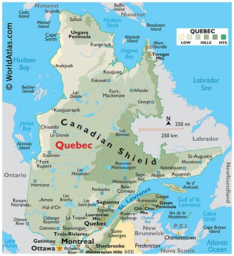 Printable Map Of Quebec